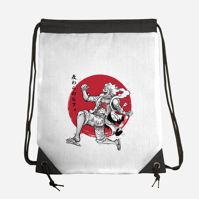 The Awakening Of Sun God Sumi-e-None-Drawstring-Bag-DrMonekers