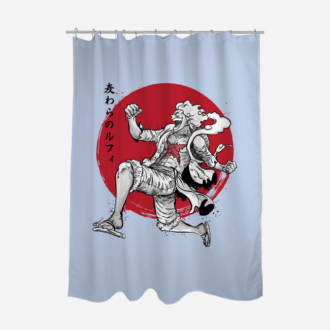 The Awakening Of Sun God Sumi-e-None-Polyester-Shower Curtain-DrMonekers