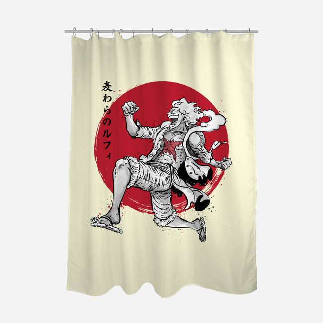 The Awakening Of Sun God Sumi-e-None-Polyester-Shower Curtain-DrMonekers
