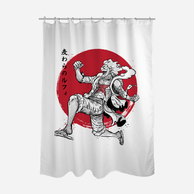 The Awakening Of Sun God Sumi-e-None-Polyester-Shower Curtain-DrMonekers
