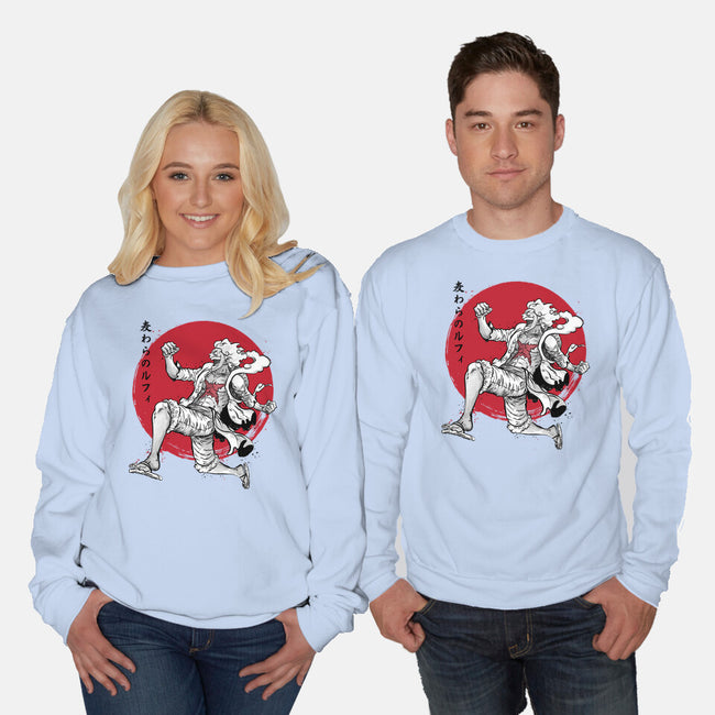 The Awakening Of Sun God Sumi-e-Unisex-Crew Neck-Sweatshirt-DrMonekers