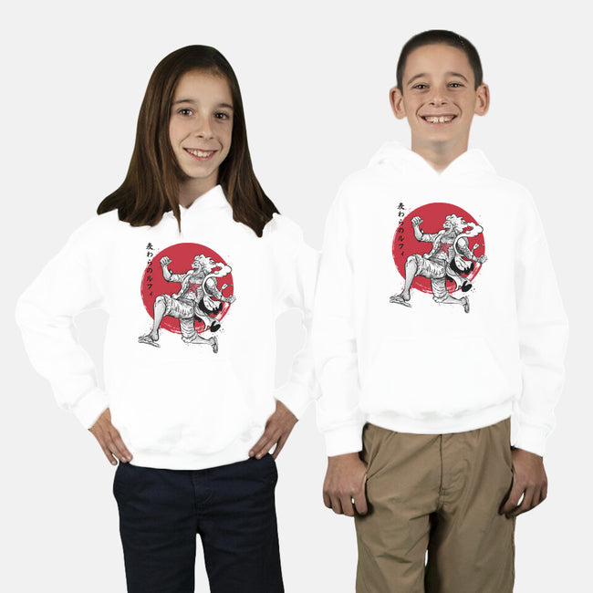 The Awakening Of Sun God Sumi-e-Youth-Pullover-Sweatshirt-DrMonekers