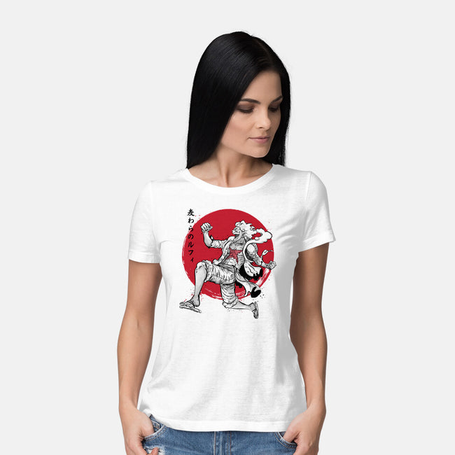 The Awakening Of Sun God Sumi-e-Womens-Basic-Tee-DrMonekers