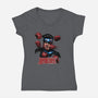 Invincible Nobody-Womens-V-Neck-Tee-Samuel