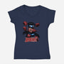 Invincible Nobody-Womens-V-Neck-Tee-Samuel