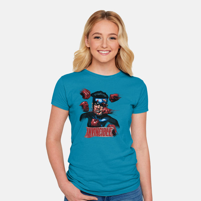 Invincible Nobody-Womens-Fitted-Tee-Samuel