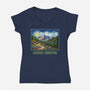 Gogh Hiking-Womens-V-Neck-Tee-kg07