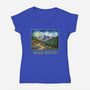 Gogh Hiking-Womens-V-Neck-Tee-kg07
