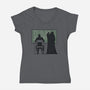 Combat 101-Womens-V-Neck-Tee-pigboom