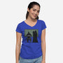 Combat 101-Womens-V-Neck-Tee-pigboom