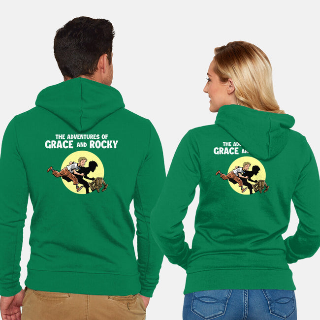The Adventures Of Grace And Rocky-Unisex-Zip-Up-Sweatshirt-zascanauta
