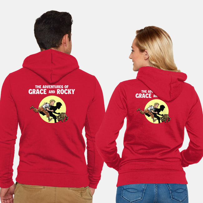 The Adventures Of Grace And Rocky-Unisex-Zip-Up-Sweatshirt-zascanauta