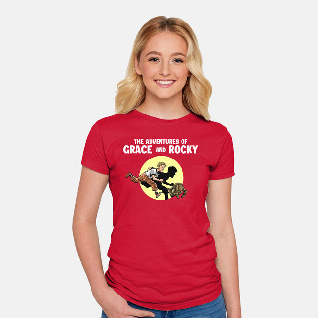 The Adventures Of Grace And Rocky-Womens-Fitted-Tee-zascanauta