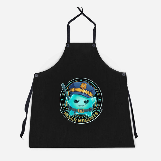 Hello Maggots Luma Guard-Unisex-Kitchen-Apron-Millersshoryotombo
