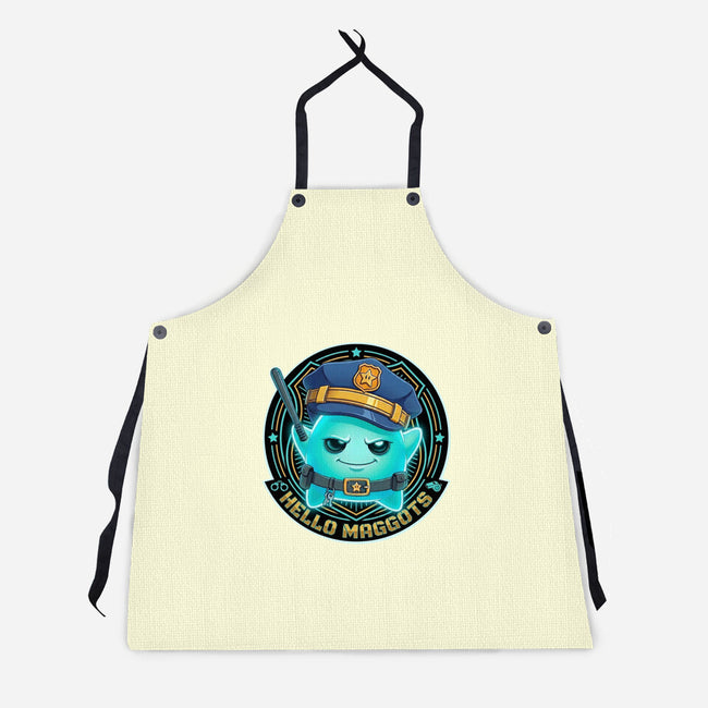 Hello Maggots Luma Guard-Unisex-Kitchen-Apron-Millersshoryotombo