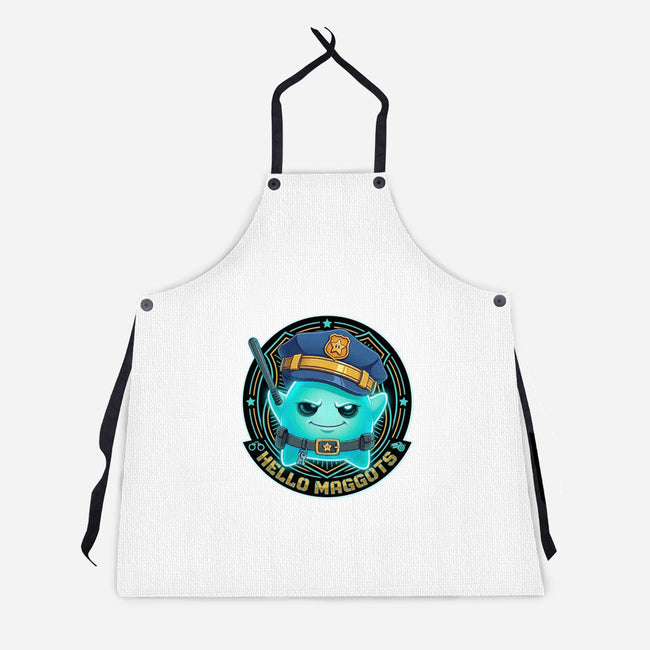 Hello Maggots Luma Guard-Unisex-Kitchen-Apron-Millersshoryotombo