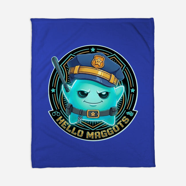 Hello Maggots Luma Guard-None-Fleece-Blanket-Millersshoryotombo