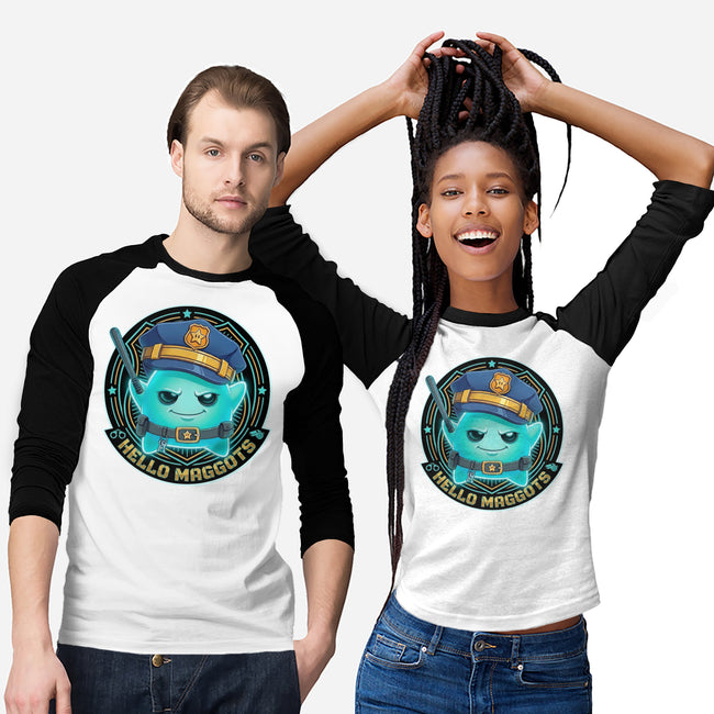 Hello Maggots Luma Guard-Unisex-Baseball-Tee-Millersshoryotombo