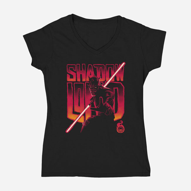 Shadow Lord Rising-Womens-V-Neck-Tee-teesgeex
