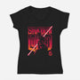 Shadow Lord Rising-Womens-V-Neck-Tee-teesgeex