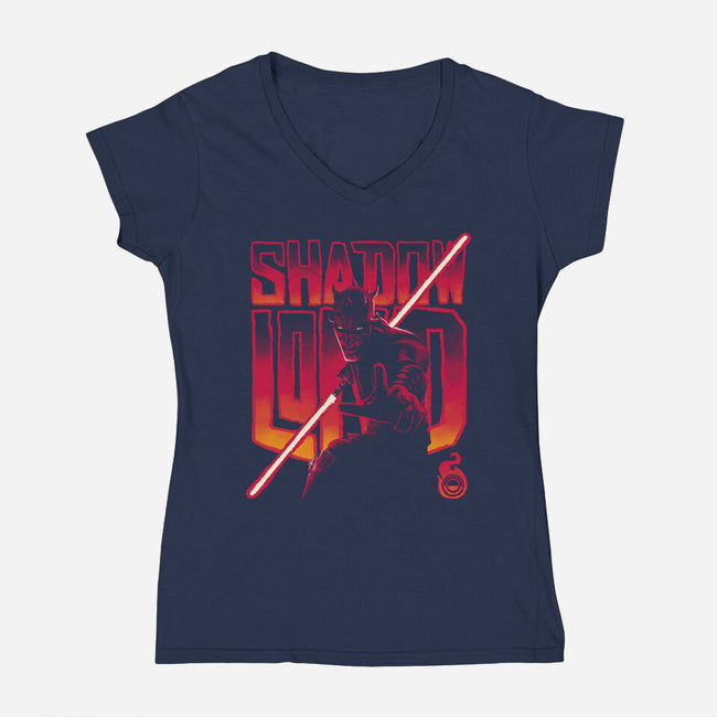Shadow Lord Rising-Womens-V-Neck-Tee-teesgeex