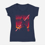 Shadow Lord Rising-Womens-V-Neck-Tee-teesgeex