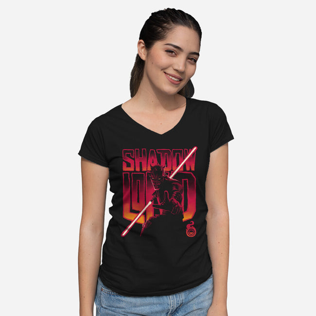 Shadow Lord Rising-Womens-V-Neck-Tee-teesgeex