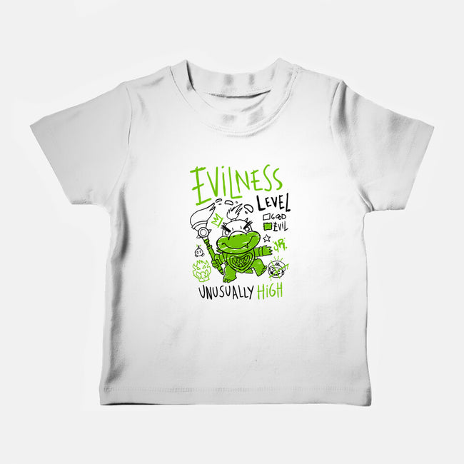 Evilness Level-Baby-Basic-Tee-demonigote