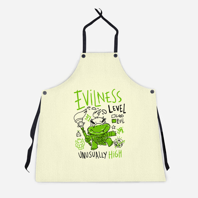 Evilness Level-Unisex-Kitchen-Apron-demonigote