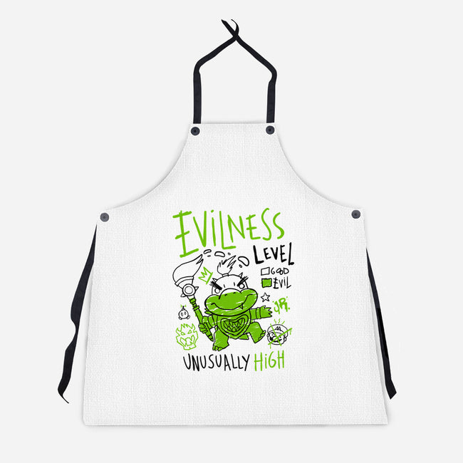 Evilness Level-Unisex-Kitchen-Apron-demonigote