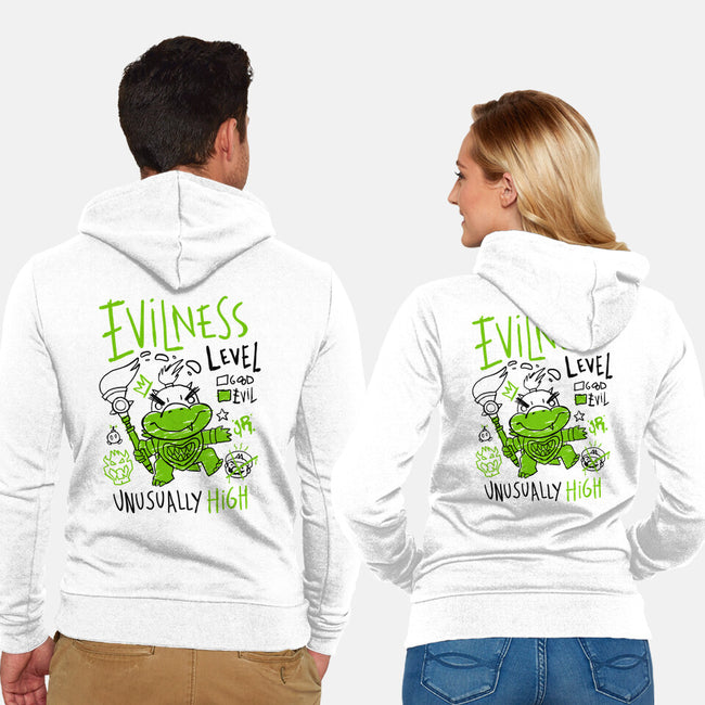 Evilness Level-Unisex-Zip-Up-Sweatshirt-demonigote