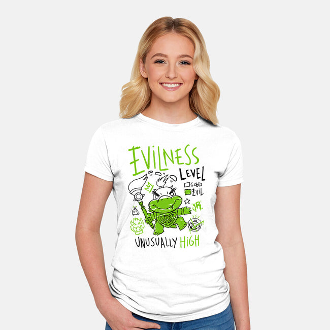 Evilness Level-Womens-Fitted-Tee-demonigote