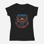 No Thoughts Just Never Ending Chaos-Womens-V-Neck-Tee-glitchygorilla