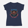 No Thoughts Just Never Ending Chaos-Womens-V-Neck-Tee-glitchygorilla