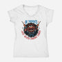 No Thoughts Just Never Ending Chaos-Womens-V-Neck-Tee-glitchygorilla