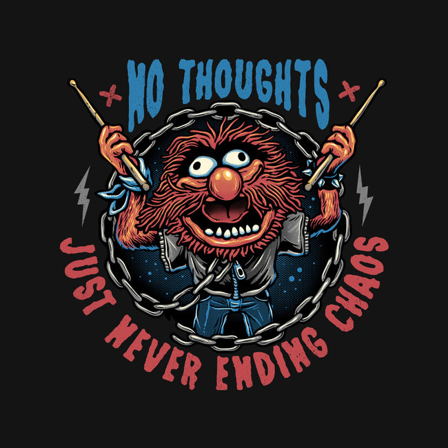 No Thoughts Just Never Ending Chaos-Womens-Fitted-Tee-glitchygorilla
