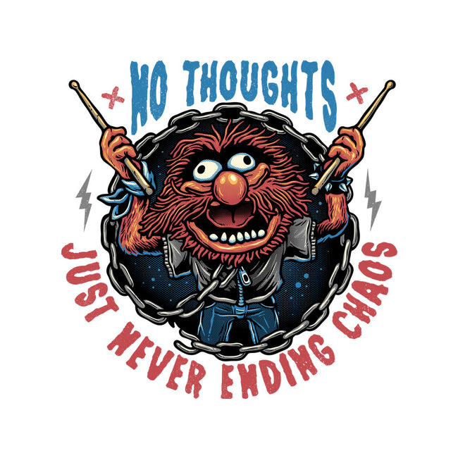 No Thoughts Just Never Ending Chaos-Womens-Racerback-Tank-glitchygorilla