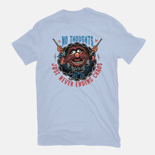 No Thoughts Just Never Ending Chaos-Unisex-Basic-Tee-glitchygorilla