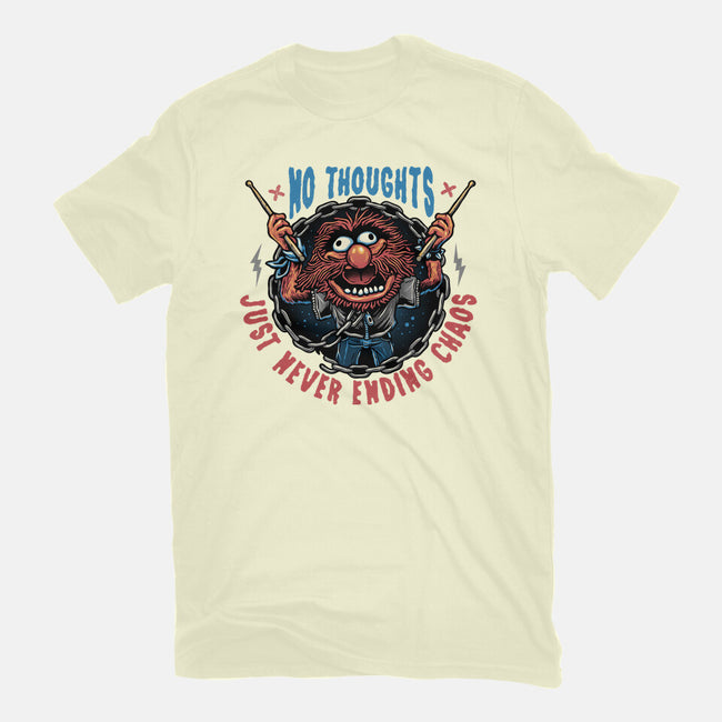 No Thoughts Just Never Ending Chaos-Mens-Basic-Tee-glitchygorilla