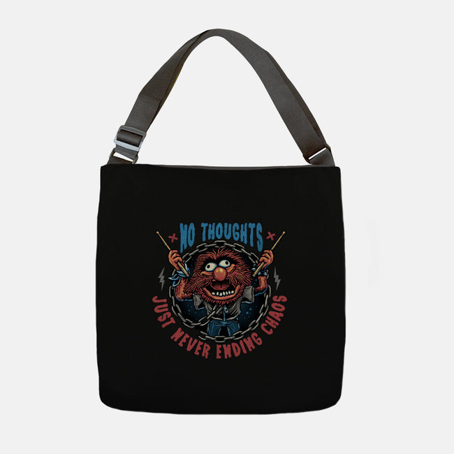 No Thoughts Just Never Ending Chaos-None-Adjustable Tote-Bag-glitchygorilla