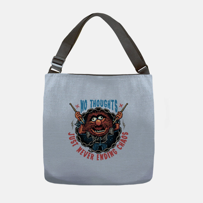 No Thoughts Just Never Ending Chaos-None-Adjustable Tote-Bag-glitchygorilla