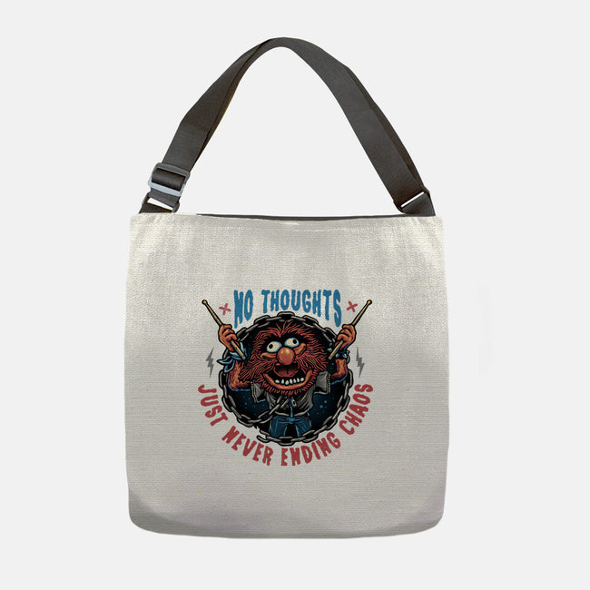 No Thoughts Just Never Ending Chaos-None-Adjustable Tote-Bag-glitchygorilla