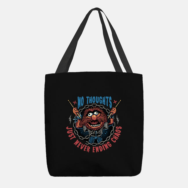 No Thoughts Just Never Ending Chaos-None-Basic Tote-Bag-glitchygorilla