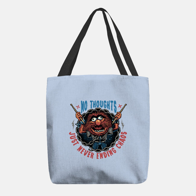 No Thoughts Just Never Ending Chaos-None-Basic Tote-Bag-glitchygorilla