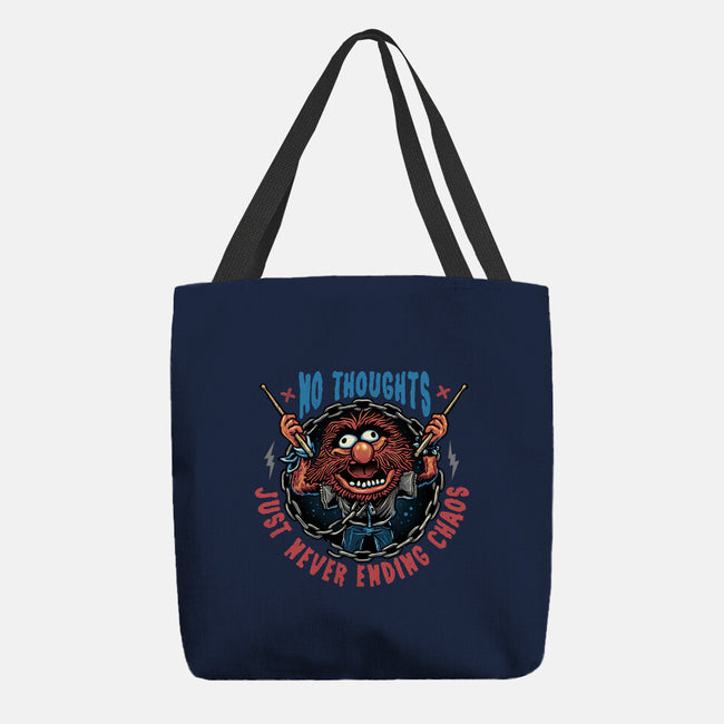No Thoughts Just Never Ending Chaos-None-Basic Tote-Bag-glitchygorilla