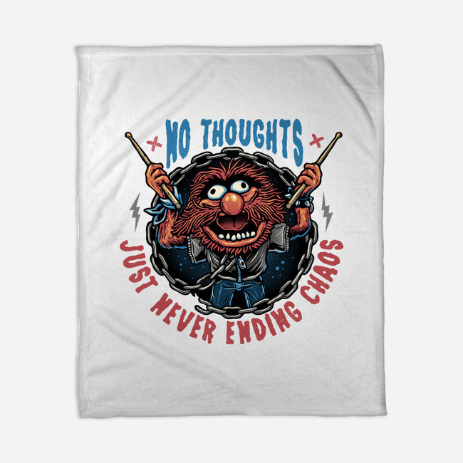 No Thoughts Just Never Ending Chaos-None-Fleece-Blanket-glitchygorilla