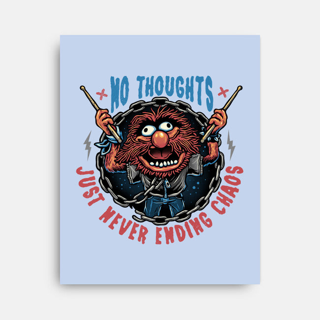 No Thoughts Just Never Ending Chaos-None-Stretched-Canvas-glitchygorilla