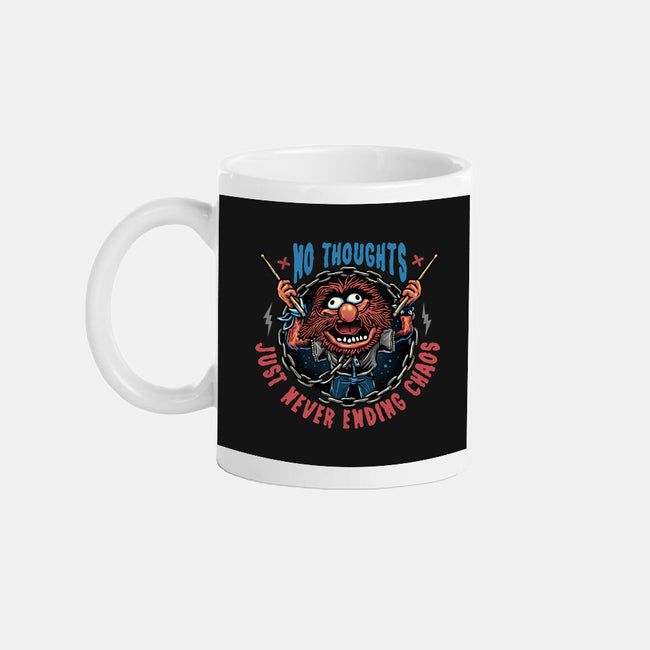 No Thoughts Just Never Ending Chaos-None-Mug-Drinkware-glitchygorilla