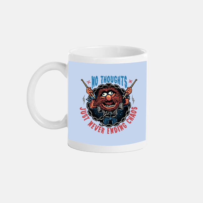 No Thoughts Just Never Ending Chaos-None-Mug-Drinkware-glitchygorilla