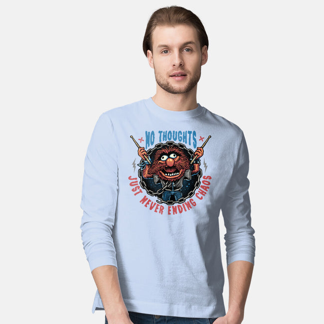 No Thoughts Just Never Ending Chaos-Mens-Long Sleeved-Tee-glitchygorilla